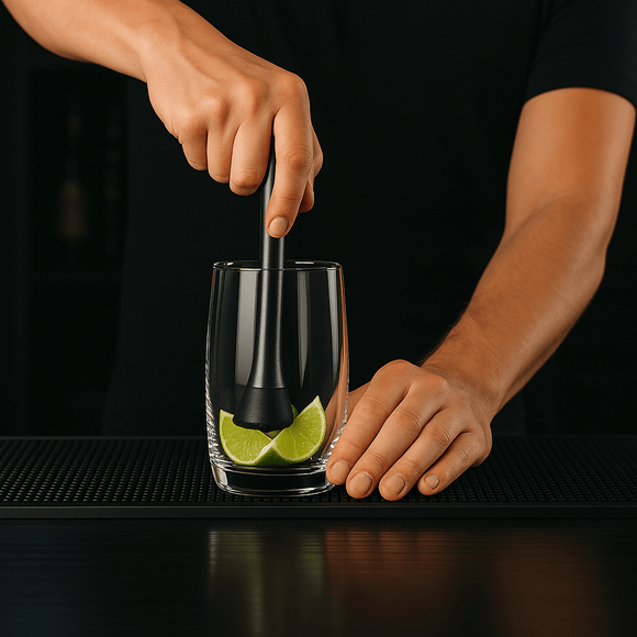 Cocktail Muddler 20.5cm - Black - BarBits.co.uk