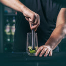 Cocktail muddler 20cm brushed stainless steel tool with serrated base for crushing herbs and fruits - BarBits.co.uk