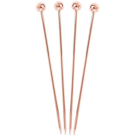 Copper Ball Garnish Picks - Pack of 10 - BarBits.co.uk