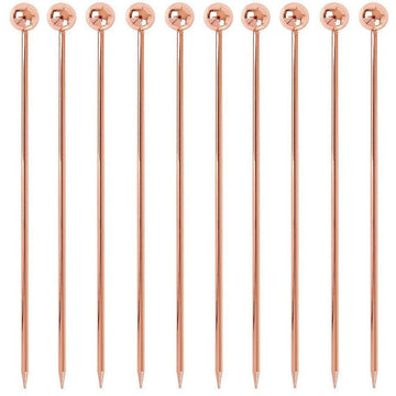 Copper Ball Garnish Picks - Pack of 10 - BarBits.co.uk