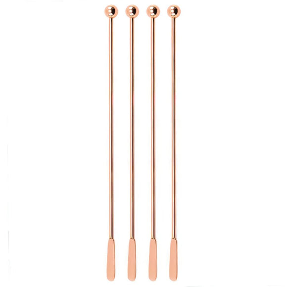 Copper Cocktail Ball Stirrers - Pack of 10 - BarBits.co.uk