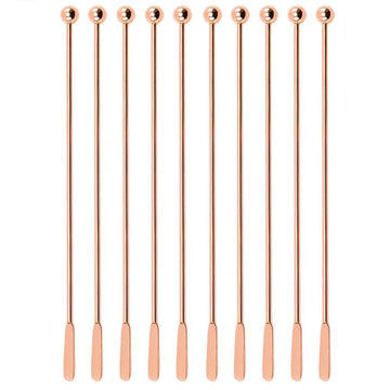 Copper Cocktail Ball Stirrers - Pack of 10 - BarBits.co.uk