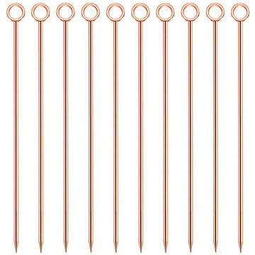 Copper Ring Garnish Picks - Pack of 10 - BarBits.co.uk