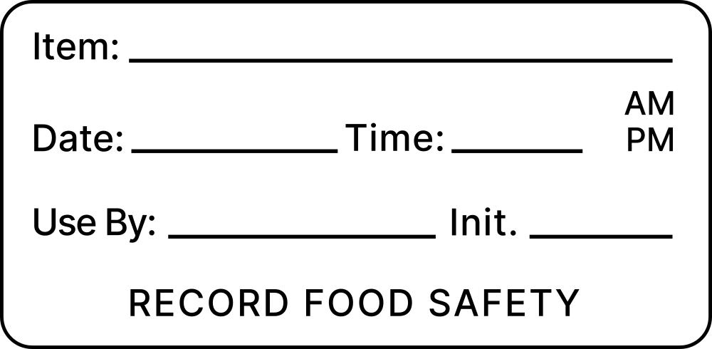 Black Removable Day & Use By Labels - 25 x 50mm - 0