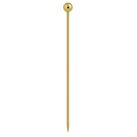 Gold Ball Garnish Picks - Pack of 10 - BarBits.co.uk