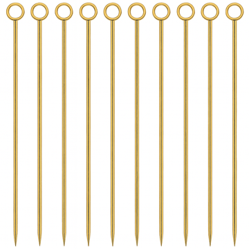 Gold Ring Garnish Picks - Pack of 10 - BarBits.co.uk