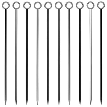 Gunmetal Ring Garnish Picks - Pack of 10 - BarBits.co.uk