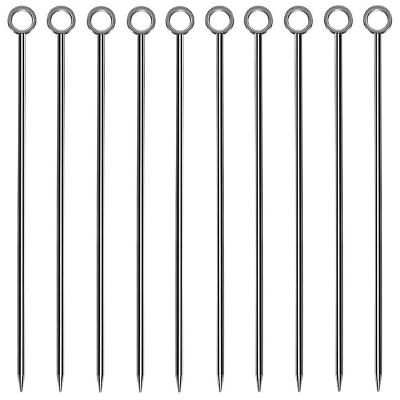 Gunmetal Ring Garnish Picks - Pack of 10 - BarBits.co.uk