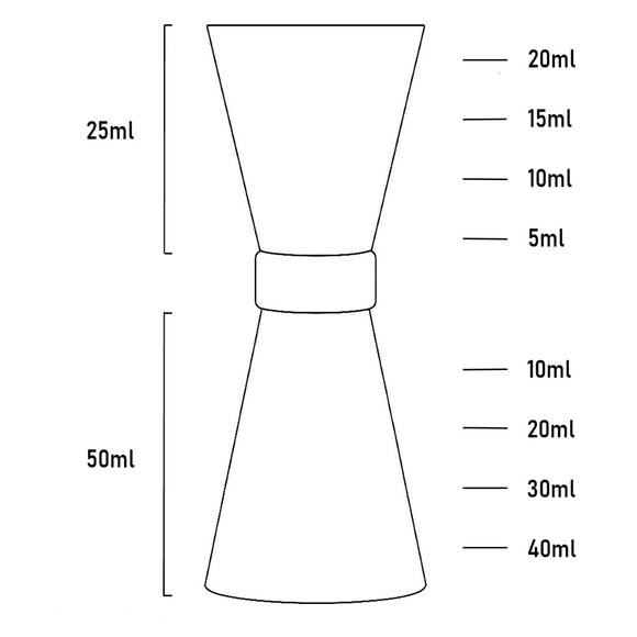 Japanese Cocktail Jigger - Gunmetal - BarBits.co.uk