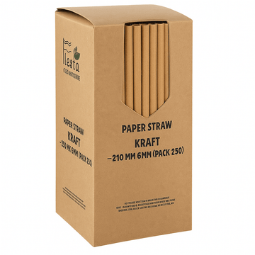 Kraft Paper Straws - Pack of 250 BarBits.co.uk