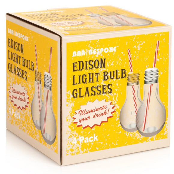 Light Bulb Drinking Jar - Set of 4 - BarBits.co.uk