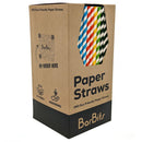 Mixed Striped Paper Straws 8" - Pack of 250 - BarBits.co.uk