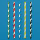 Mixed Striped Paper Straws 8" - Pack of 250 - BarBits.co.uk