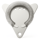Stainless steel Ninja cocktail strainer with triangular body and coiled spring