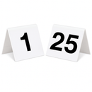 Plastic table numbers signs 1 to 25 durable double sided plastic sign - BarBits.co.uk