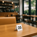 Plastic table numbers signs 1 to 25 durable double sided plastic sign - BarBits.co.uk