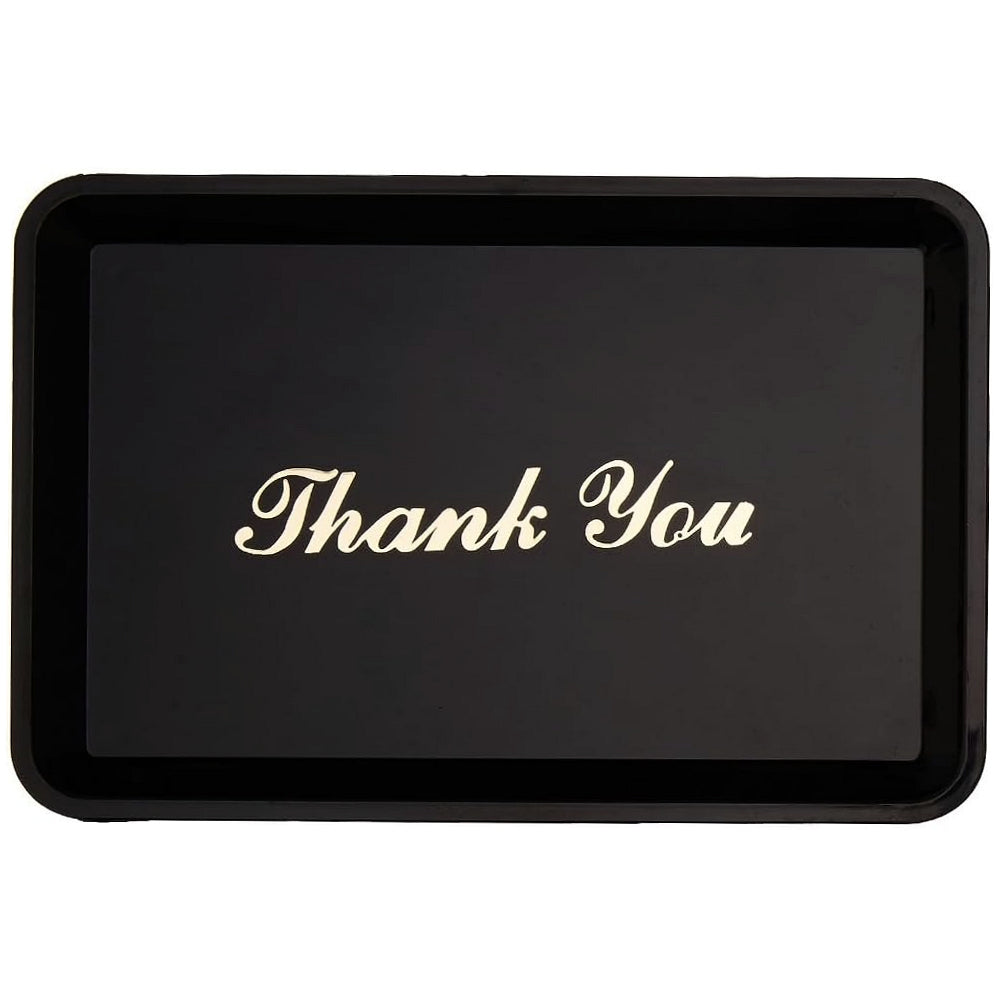 Plastic Tip Tray Gold Thank You - Pack of 12