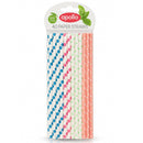 Polka Dots Paper Straws 8" - Pack of 40 - BarBits.co.uk