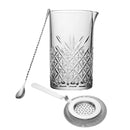 Premier mixing cocktail tool 3 piece set with mixing glass strainer and bar spoon for making cocktails - BarBits.co.uk
