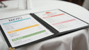 A5 Black American Menu Cover - 4 Page 8 Sides-6