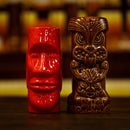 Red & Brown Tiki Mugs - Set of 2 - BarBits.co.uk