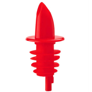 Red Plastic Free Flow Pourers - Pack of 10