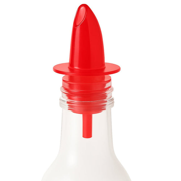 Red Plastic Free Flow Pourers - Pack of 10 - BarBits.co.uk