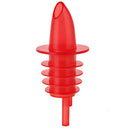 Red Plastic Free Flow Pourers - Pack of 10 - BarBits.co.uk