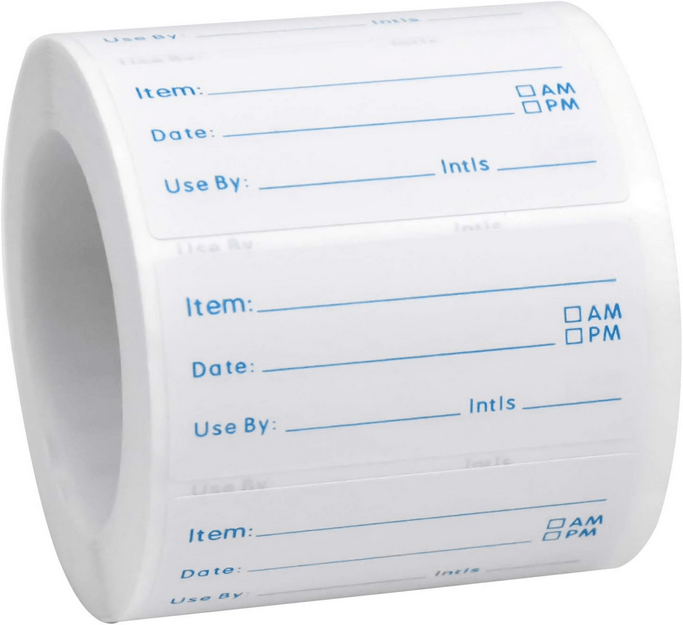 Red Day Labels Red Removable Day and Use By Labels 25x50mm | BarBits.co.uk