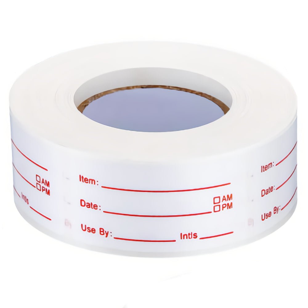 Red Removable Day and Use By Labels 25x50mm | BarBits.co.uk
