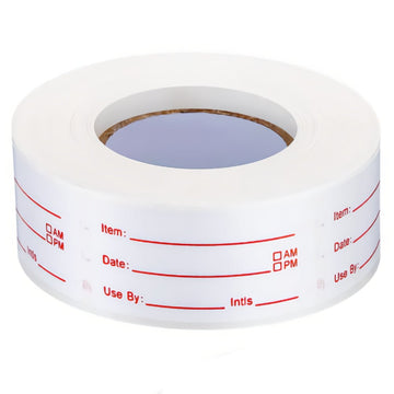 Red Removable Day & Use By Labels - 25 x 50mm - BarBits.co.uk