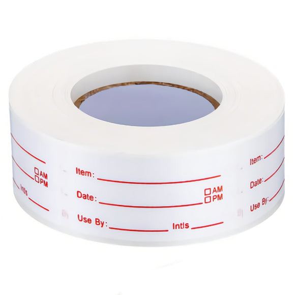 Red Removable Day & Use By Labels - 25 x 50mm - BarBits.co.uk