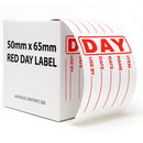 Red removable prepped food labels roll of 500 for kitchen food storage organisation - BarBits.co.uk