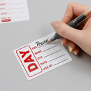 Red removable prepped food labels roll of 500 for kitchen food storage organisation - BarBits.co.uk