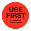 Red Removable Use First Labels - Roll of 500 - BarBits.co.uk