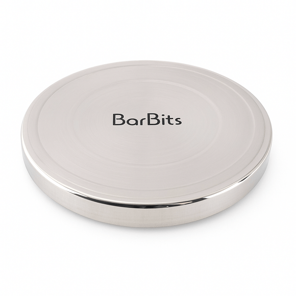 Round stainless steel drip tray 6 inch spill control tray durable easy clean design for bars - BarBits.co.uk