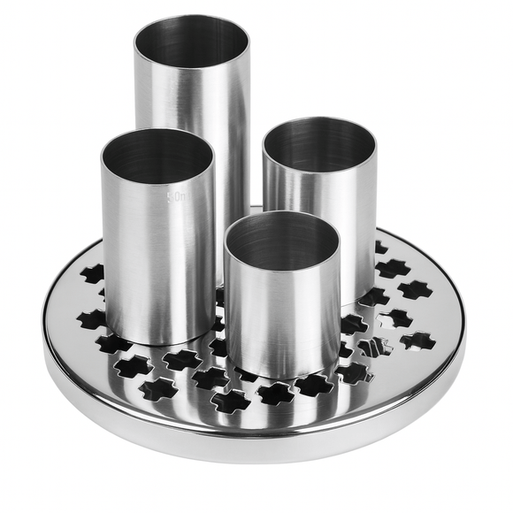 Round stainless steel drip tray 6 inch spill control tray durable easy clean design for bars - BarBits.co.uk