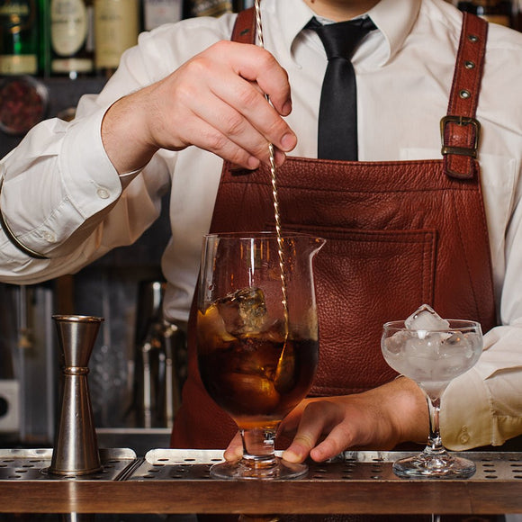Round End Long Bar Spoon 45cm - Copper - BarBits.co.uk