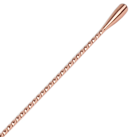 Round End Long Bar Spoon 45cm - Copper - BarBits.co.uk