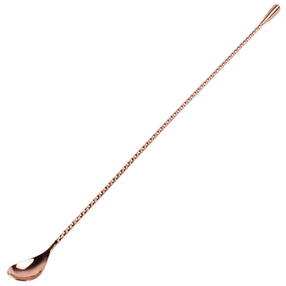 Round End Long Bar Spoon 45cm - Copper - BarBits.co.uk