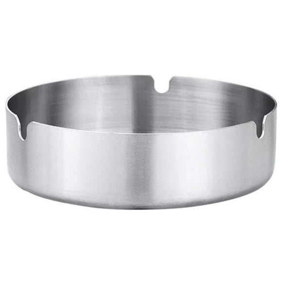 Round Stainless Steel Ashtray - BarBits.co.uk