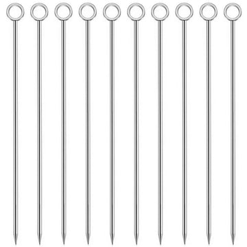 Silver Ring Garnish Picks - Pack of 10 - BarBits.co.uk