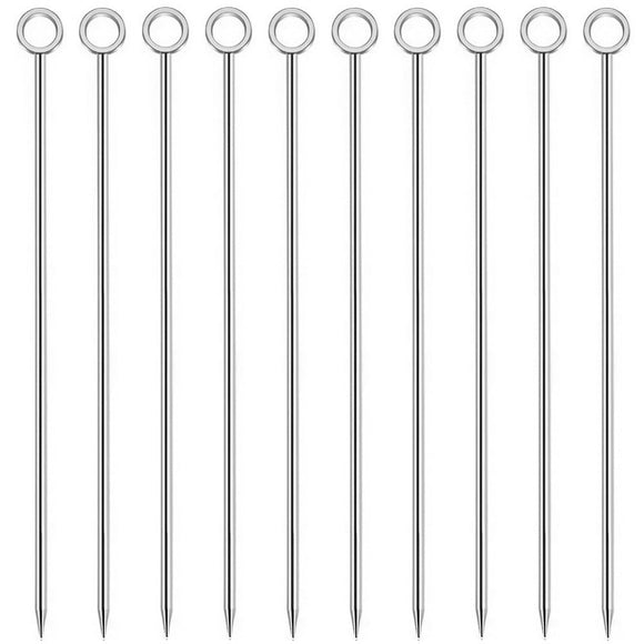 Silver Ring Garnish Picks - Pack of 10 - BarBits.co.uk