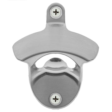 Silver Wall Mounted Bottle Opener - BarBits.co.uk