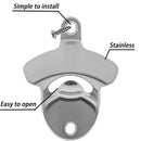 Silver Wall Mounted Bottle Opener - BarBits.co.uk