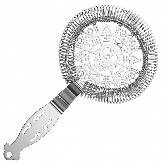 Skull Cocktail Strainer - Stainless Steel - BarBits.co.uk
