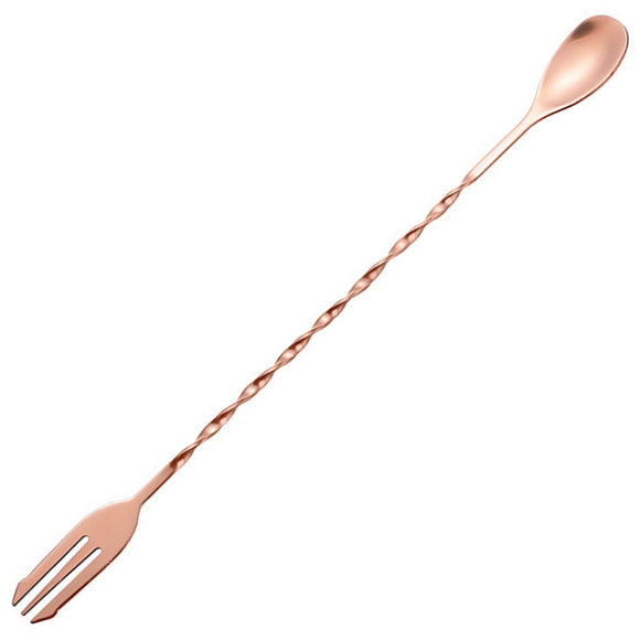 Trident Cocktail Bar Spoon 32cm - Copper - BarBits.co.uk