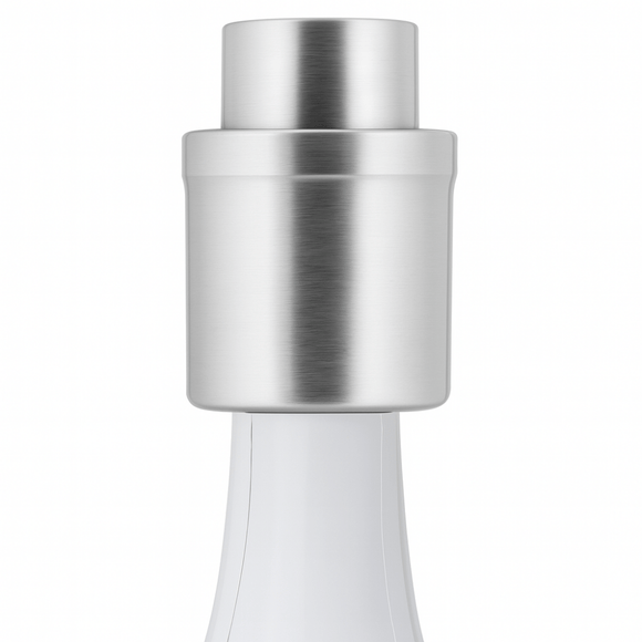 Vacuum Wine Stopper With Dial - Stainless Steel - BarBits.co.uk
