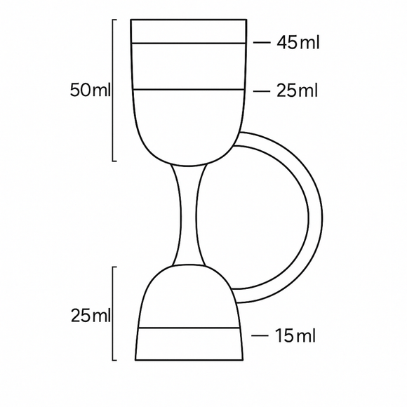 Volaro™ Cocktail Jigger - Gun Metal - BarBits.co.uk