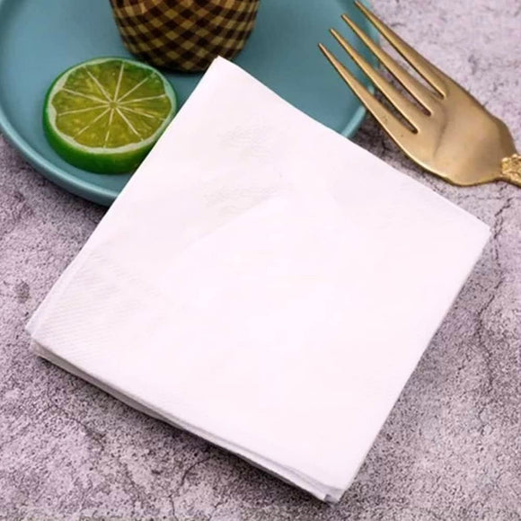 White Cocktail Napkins 2ply 24cm - Pack of 100 - BarBits.co.uk